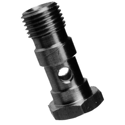 Hohlschraube 1-fach, lang – Aluminium